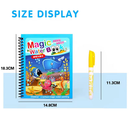 Magic Water Drawing Book - Reusable Montessori Sensory Coloring Toy for Early Childhood Education