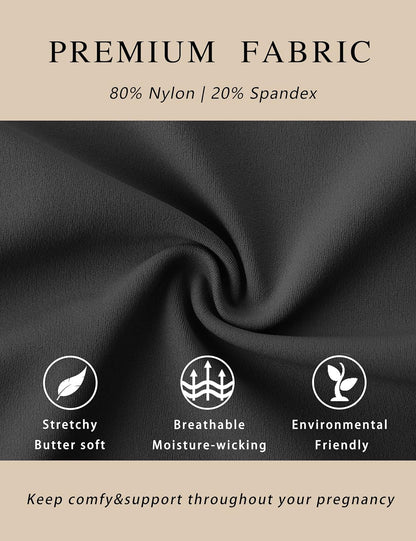 Women'S Maternity Leggings over the Belly Pregnancy Workout Leggings Full Length Pregnant Active Wear Yoga Pants