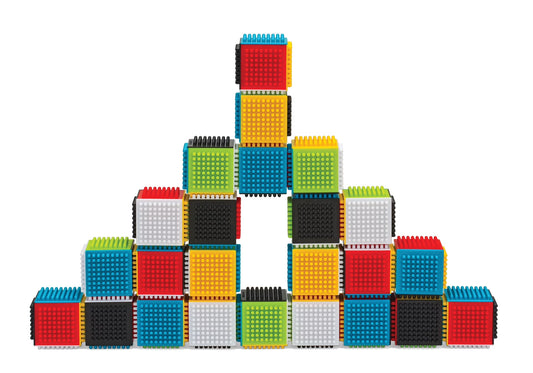 Interlocking Stacking Blocks Set for Ages 12-36 Months, 24 Pieces