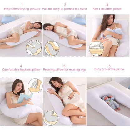 1.3KG Cotton Maternity Pillow for Pregnant Women - Versatile Pregnancy and Breastfeeding Cushion
