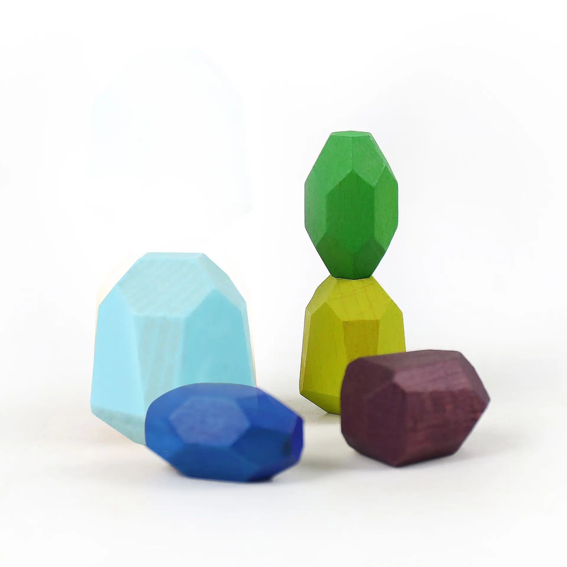 Montessori-Inspired Wooden Stacking Rocks and Sensory Stones for Toddler Learning and Development - Ideal Building Blocks Game for Kids' Birthday Gifts