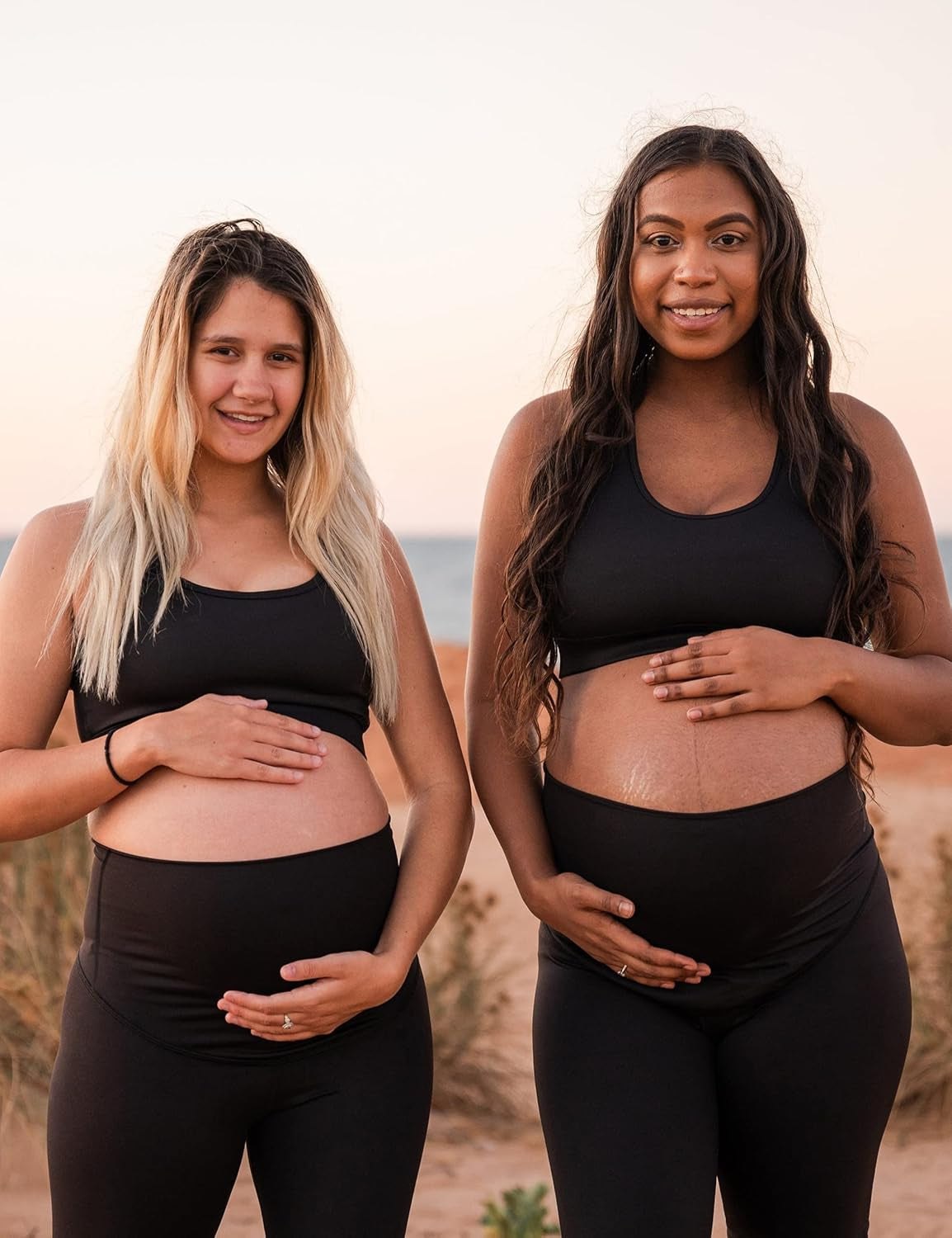 Women'S Maternity Leggings over the Belly Pregnancy Workout Leggings Full Length Pregnant Active Wear Yoga Pants