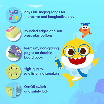 Interactive Baby Shark Sound Book with 10 Buttons | Educational Learning Toy for Toddlers Ages 1-3 | Ideal Gift for Boys and Girls