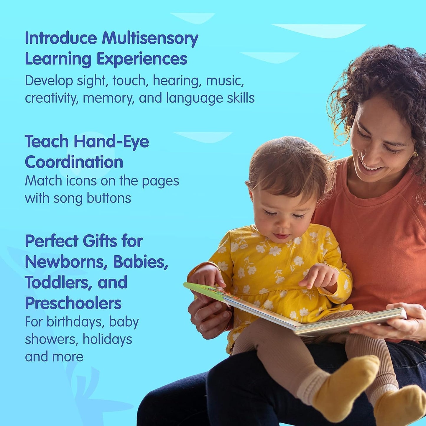 Interactive Baby Shark Sound Book with 10 Buttons | Educational Learning Toy for Toddlers Ages 1-3 | Ideal Gift for Boys and Girls