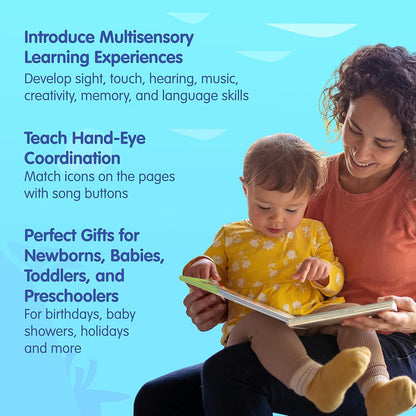 Interactive Baby Shark Sound Book with 10 Buttons | Educational Learning Toy for Toddlers Ages 1-3 | Ideal Gift for Boys and Girls