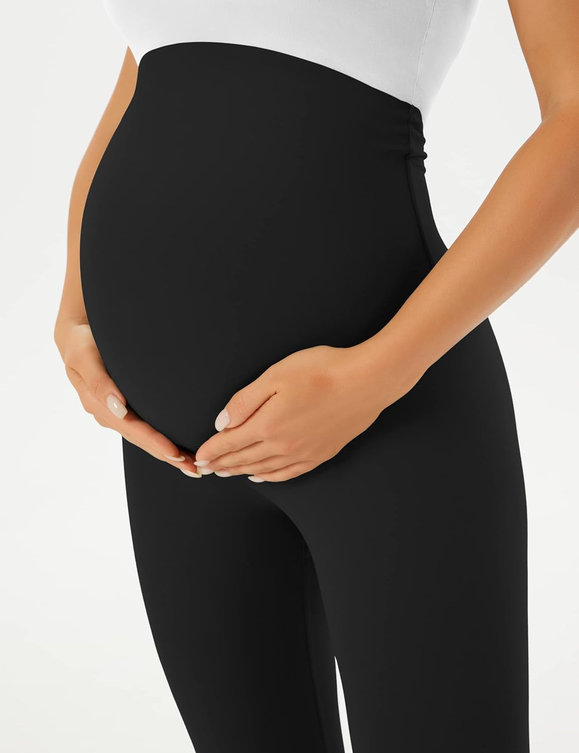 Women'S Maternity Leggings over the Belly Pregnancy Workout Leggings Full Length Pregnant Active Wear Yoga Pants