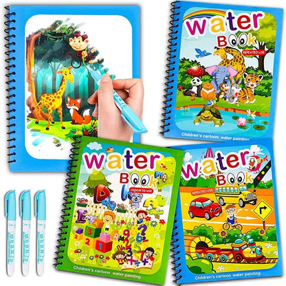 Magic Water Drawing Book - Reusable Montessori Sensory Coloring Toy for Early Childhood Education