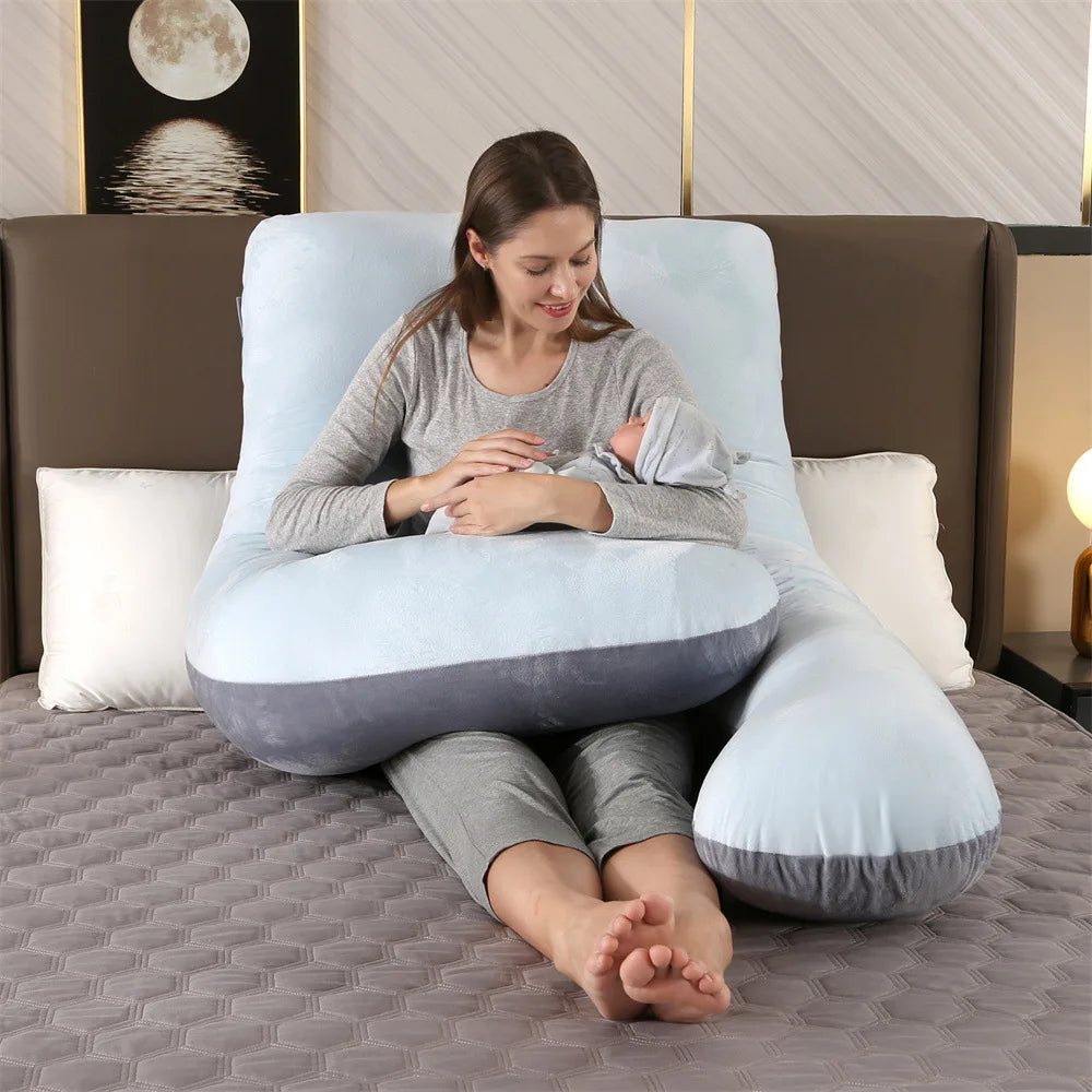 1.3KG Cotton Maternity Pillow for Pregnant Women - Versatile Pregnancy and Breastfeeding Cushion