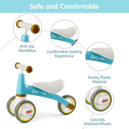 Baby Balance Bike Toys for 1 Year Old Boy and Girl Gifts One Year Old Birthday, Baby Toys 12-18 Months Toddler Balance Bike