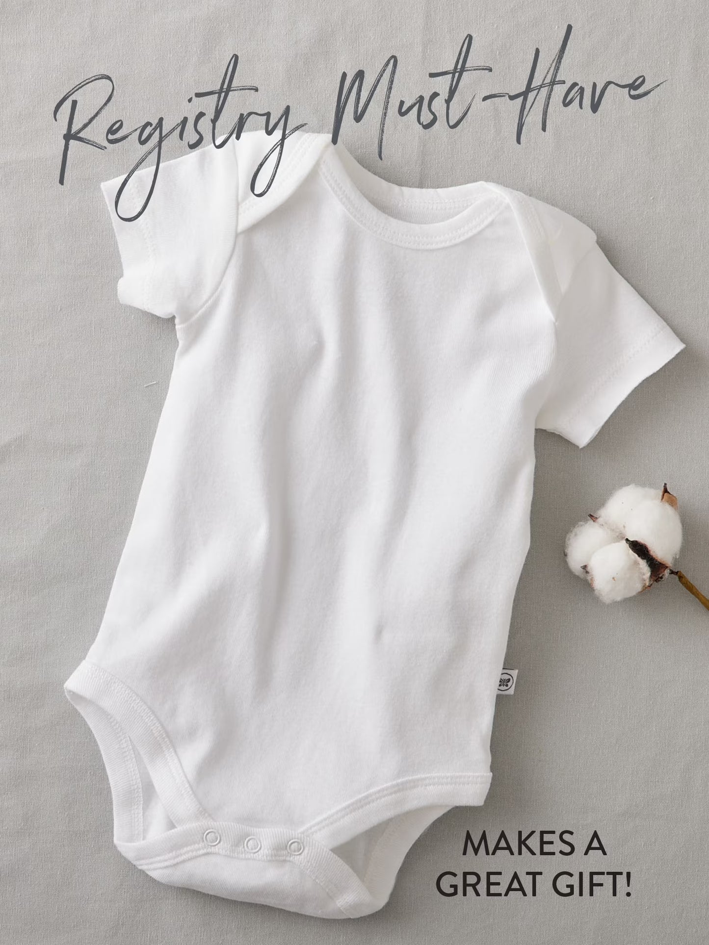 Baby Boy or Girl Gender Neutral Organic Cotton Short Sleeve Bodysuits, 3 Pack (Preemie-24 Months)
