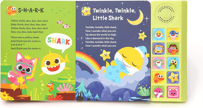 Interactive Baby Shark Sound Book with 10 Buttons | Educational Learning Toy for Toddlers Ages 1-3 | Ideal Gift for Boys and Girls