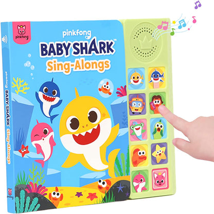 Interactive Baby Shark Sound Book with 10 Buttons | Educational Learning Toy for Toddlers Ages 1-3 | Ideal Gift for Boys and Girls