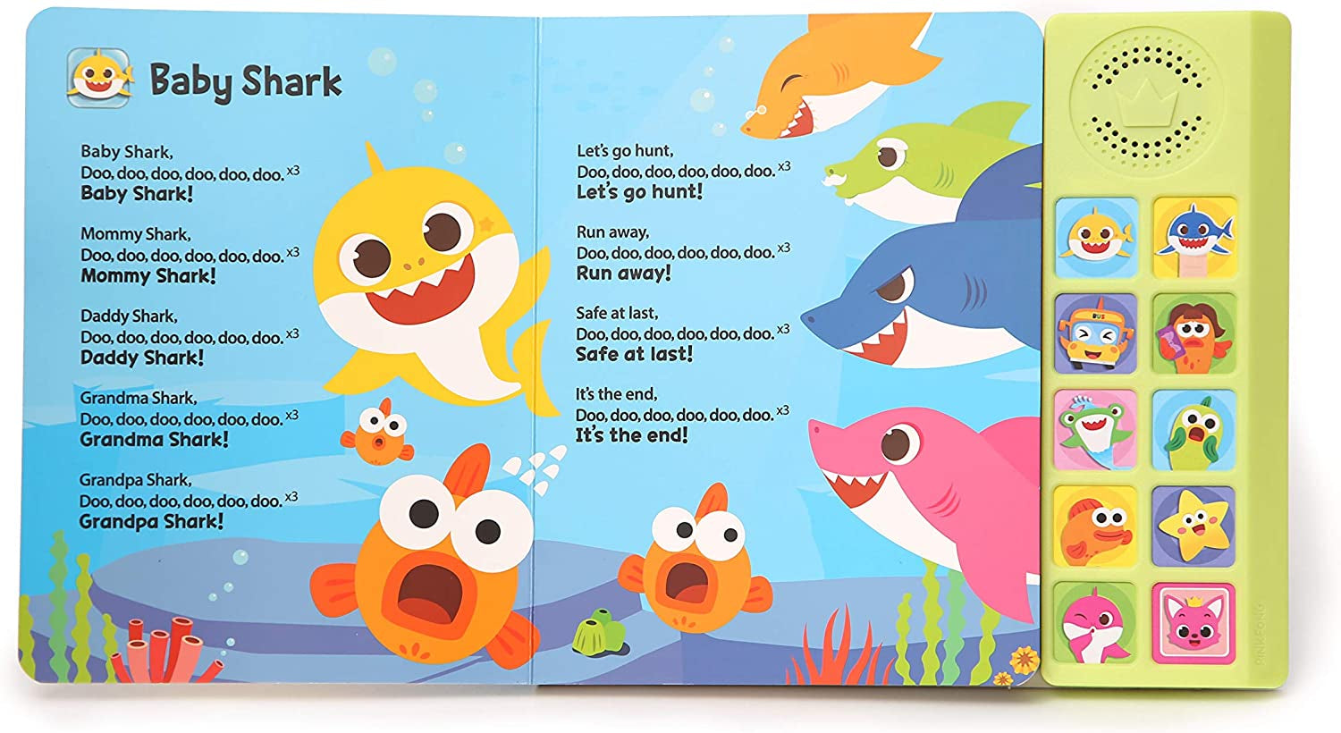Interactive Baby Shark Sound Book with 10 Buttons | Educational Learning Toy for Toddlers Ages 1-3 | Ideal Gift for Boys and Girls