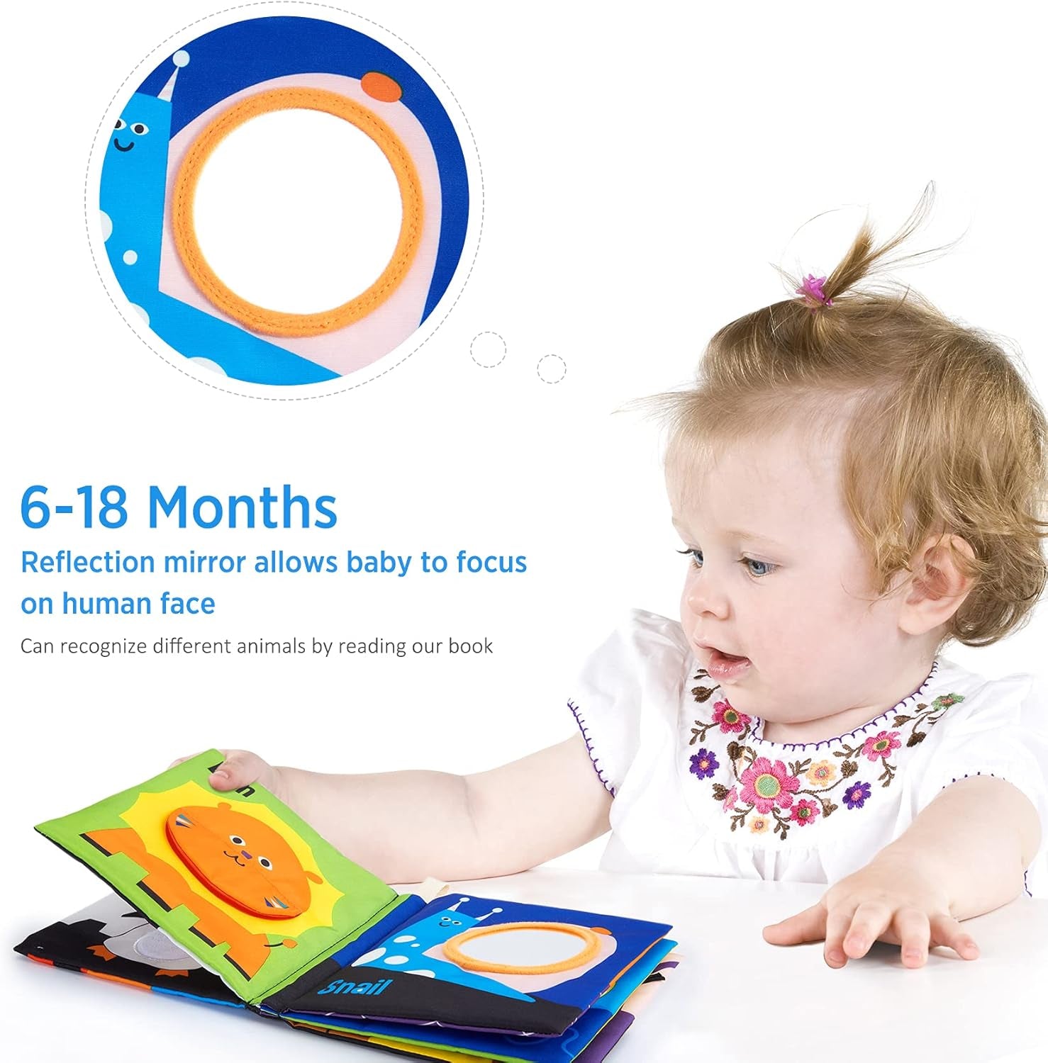 High Contrast Black & White Touch & Feel Crinkle Cloth Books for Infants and Toddlers - Educational Stimulation Toys for Early Development, Ideal Gift for Baby Boys and Girls, Featuring Animal Themes