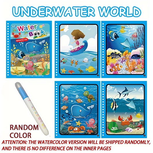 Magic Water Drawing Book - Reusable Montessori Sensory Coloring Toy for Early Childhood Education