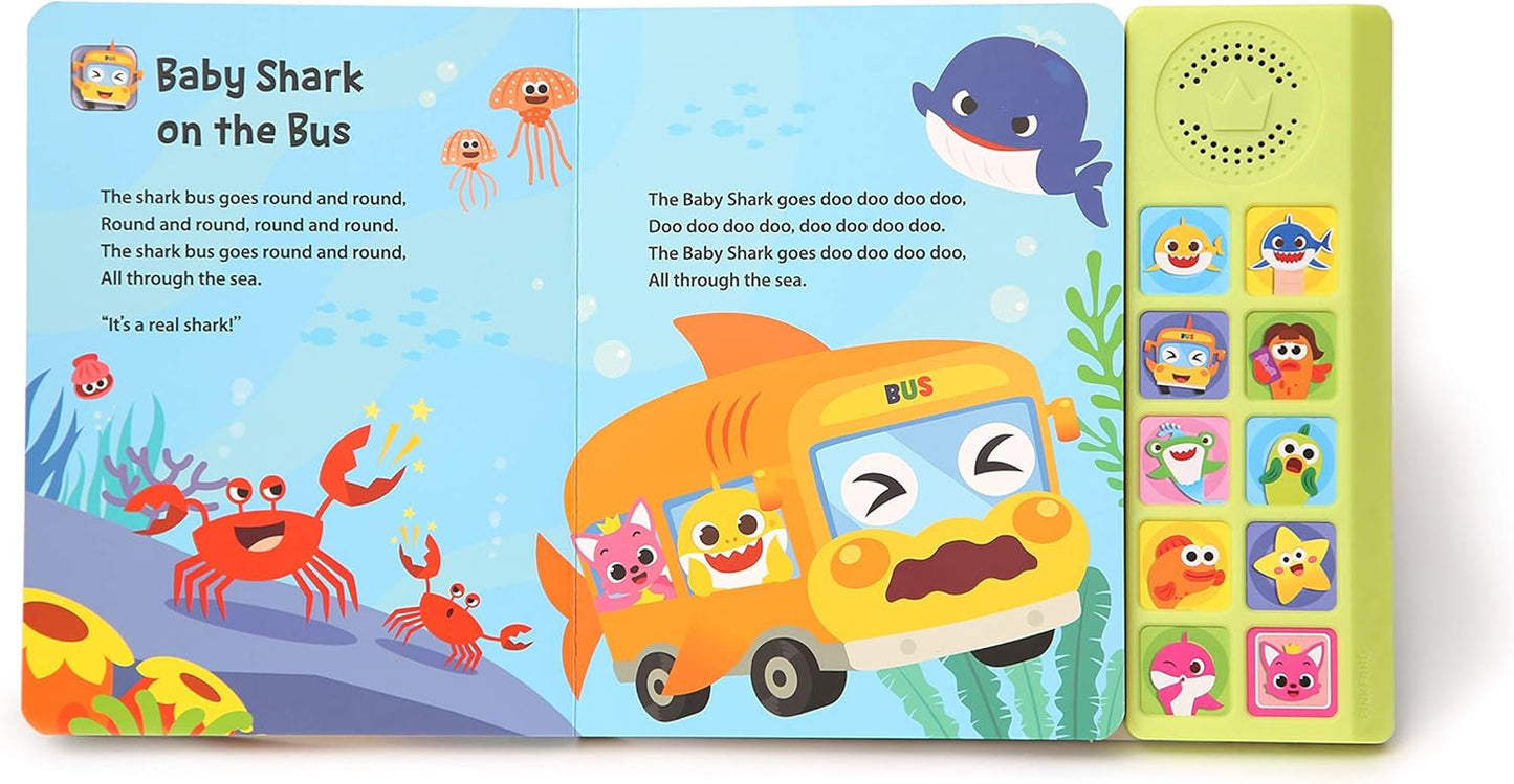 Interactive Baby Shark Sound Book with 10 Buttons | Educational Learning Toy for Toddlers Ages 1-3 | Ideal Gift for Boys and Girls